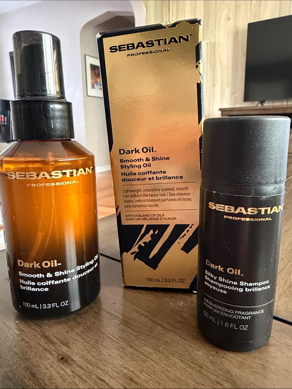 Sebastian Professional Dark Oil Smooth & Shine Styling Oil & Travel Shampoo #026